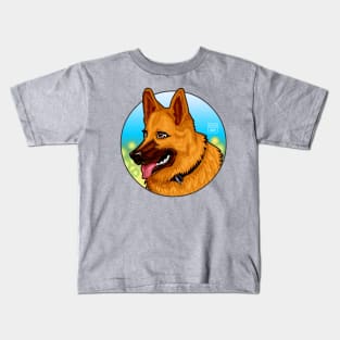 German Shepherd Dog Illustration Kids T-Shirt